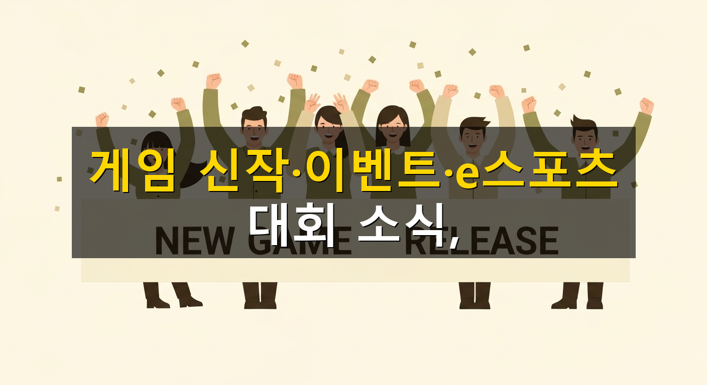 게임 신작·이벤트·e스포츠 대회 소식, - 1