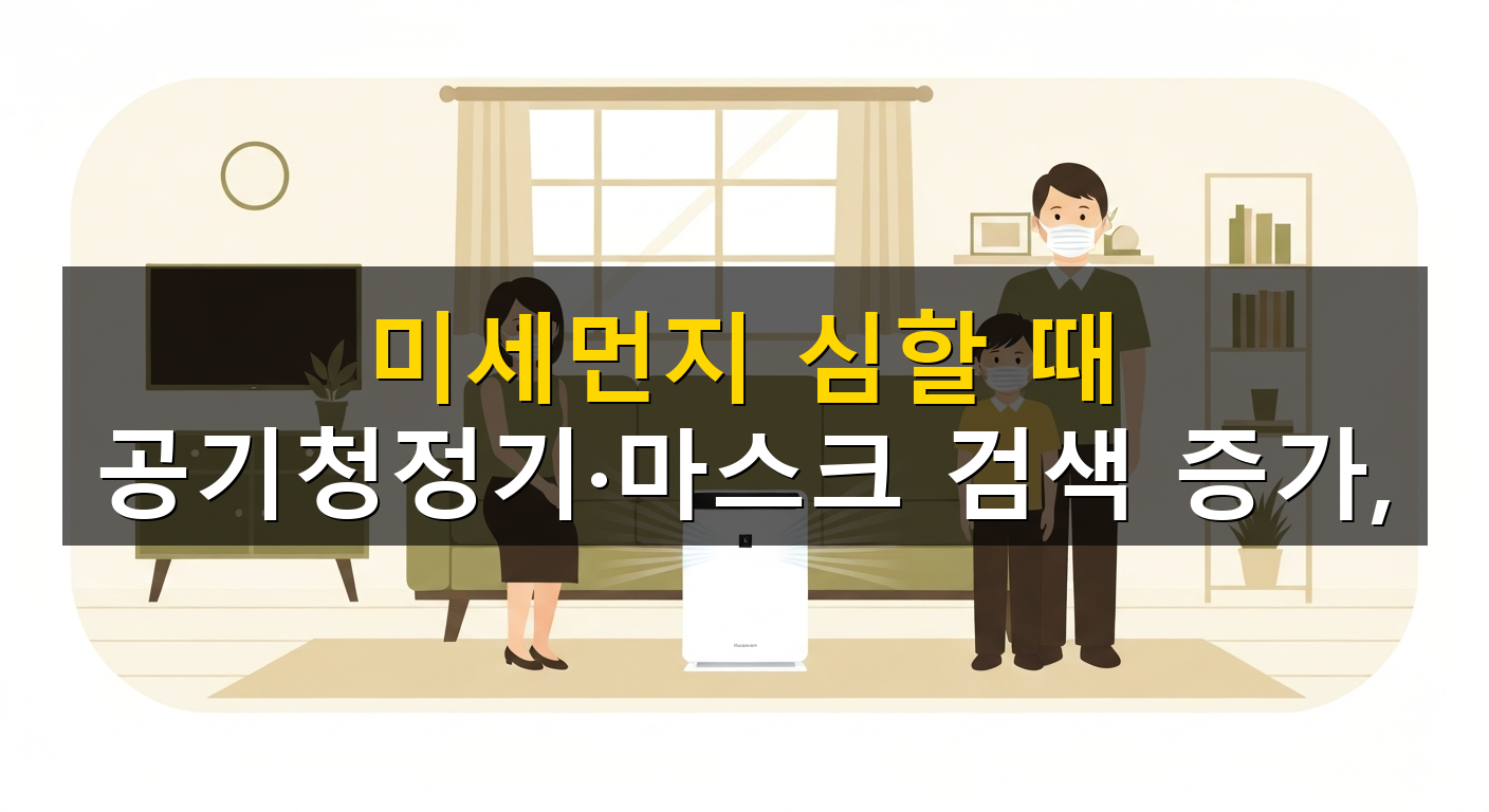 미세먼지 심할 때 공기청정기·마스크 검색 증가, - 1
