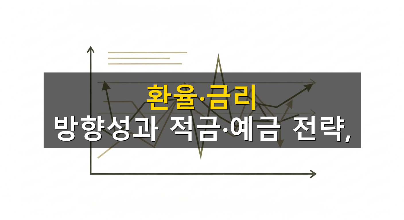 환율·금리 방향성과 적금·예금 전략, - 1