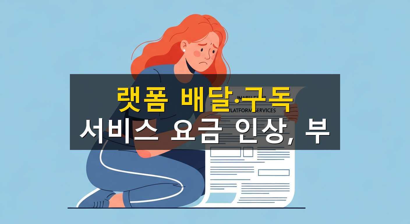 랫폼 배달·구독 서비스 요금 인상, 부 - 1