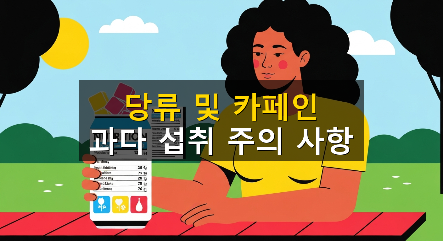 당류 및 카페인 과다 섭취 주의 사항 - 1