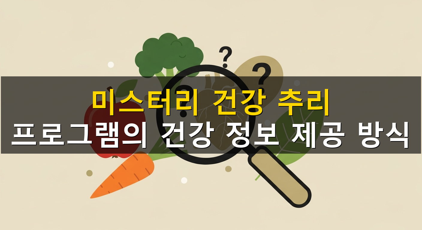 미스터리 건강 추리 프로그램의 건강 정보 제공 방식 - 1